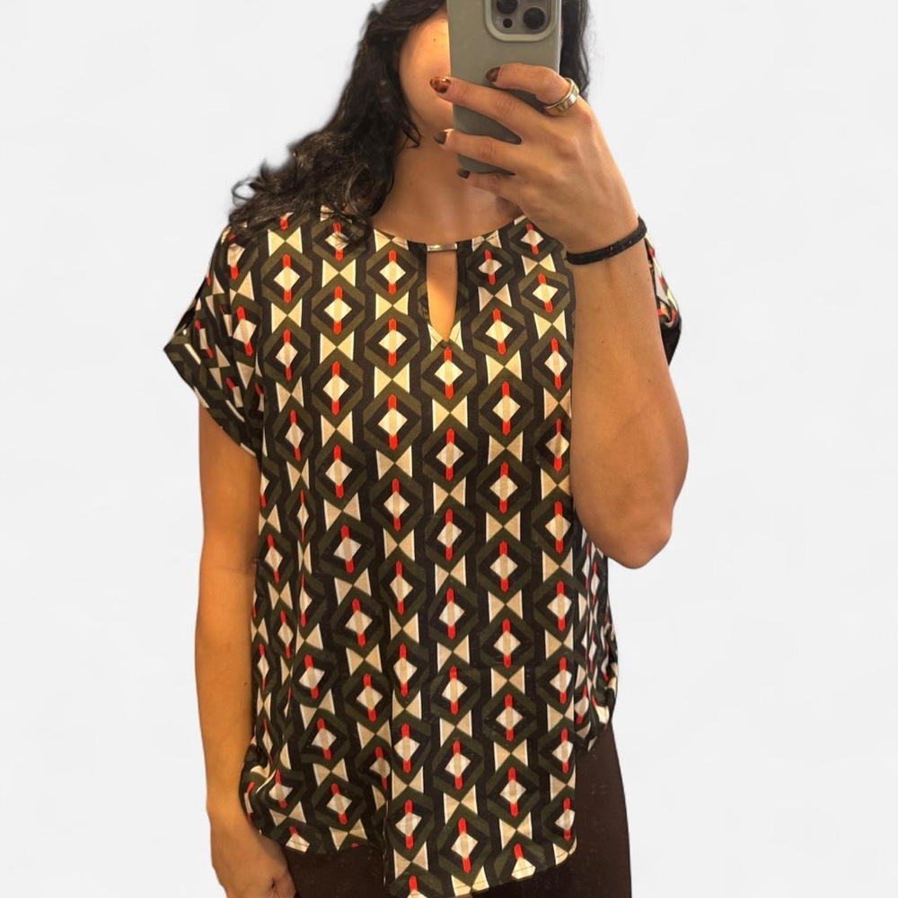 Calvin Klein Geometric Pattern Blouse